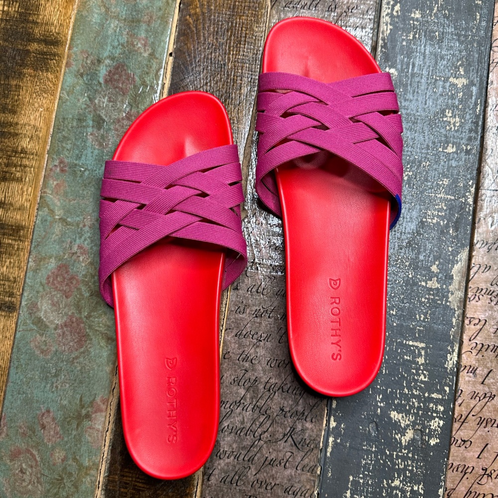Rothy’s The Slide / Cherry & Fuchsia / Size 11.5